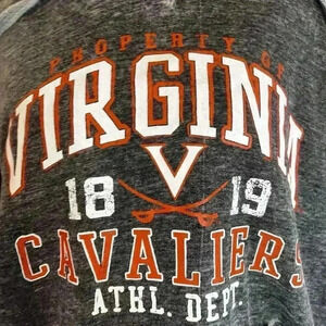 University Of Virginia Cavaliers J America Hoodie Large Gray